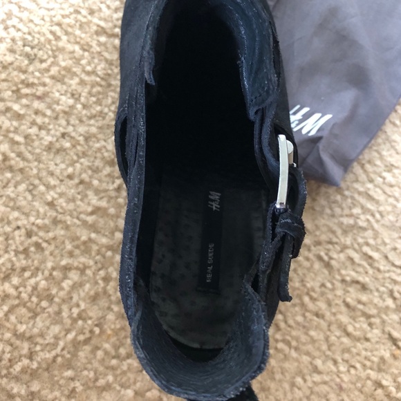 H&M genuine suede ankle boots buckle - Picture 5 of 6